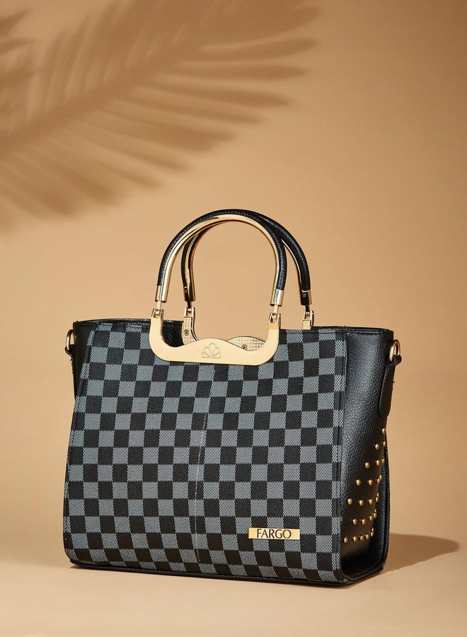 فارجو حقيبة يد أنيقة من فارغو للنساء، حقيبة يد نسائية وبنات (أسود) - Image 5